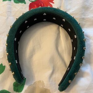 Lele Sadoughi Green Studded Headband